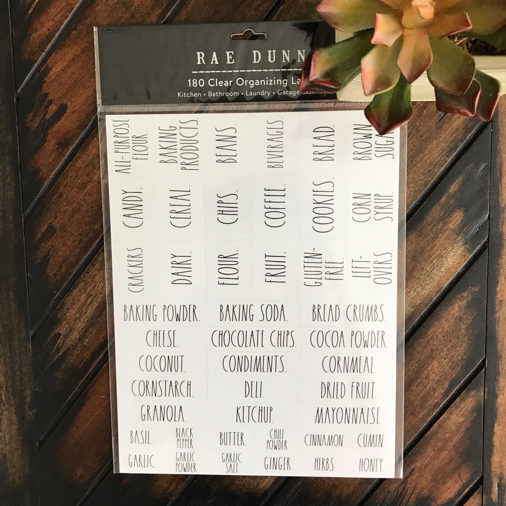 Rae Dunn 180 Organizing Labels - 180 Signature Collection Labels For The Home